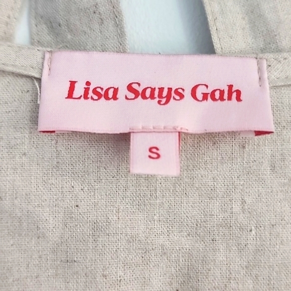 Lisa Says Gah Linen Maria Wrap Top - Picture 4 of 7